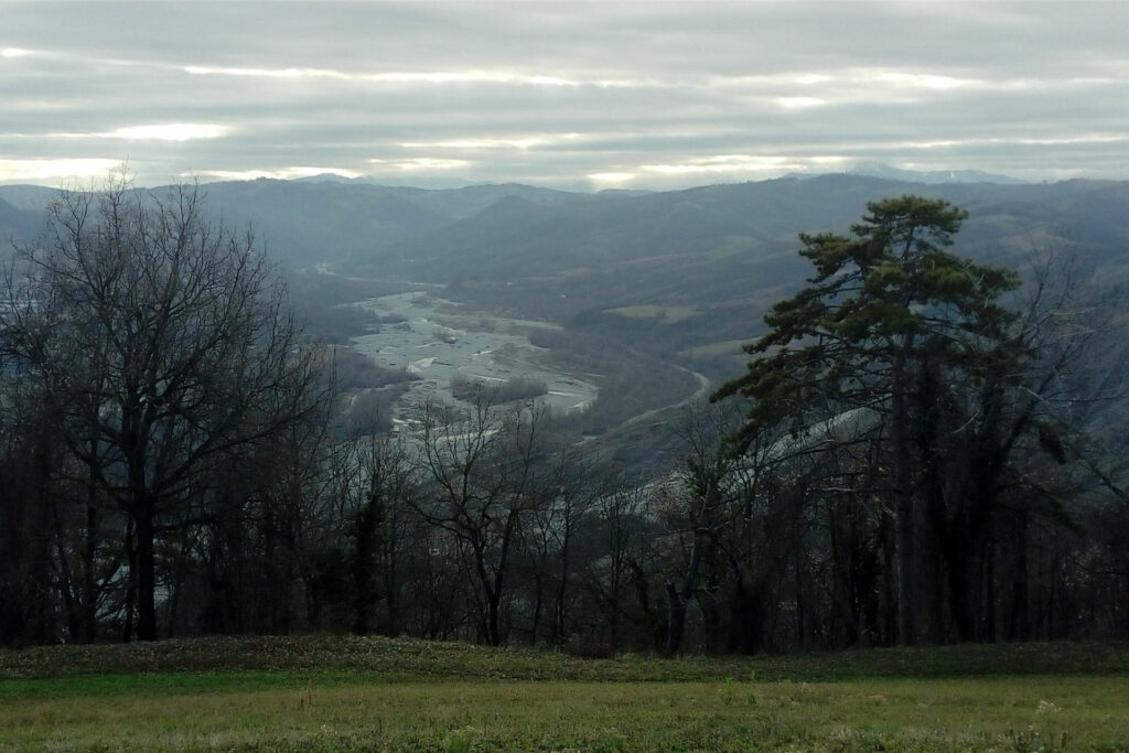 Vista del corso dell’Enza